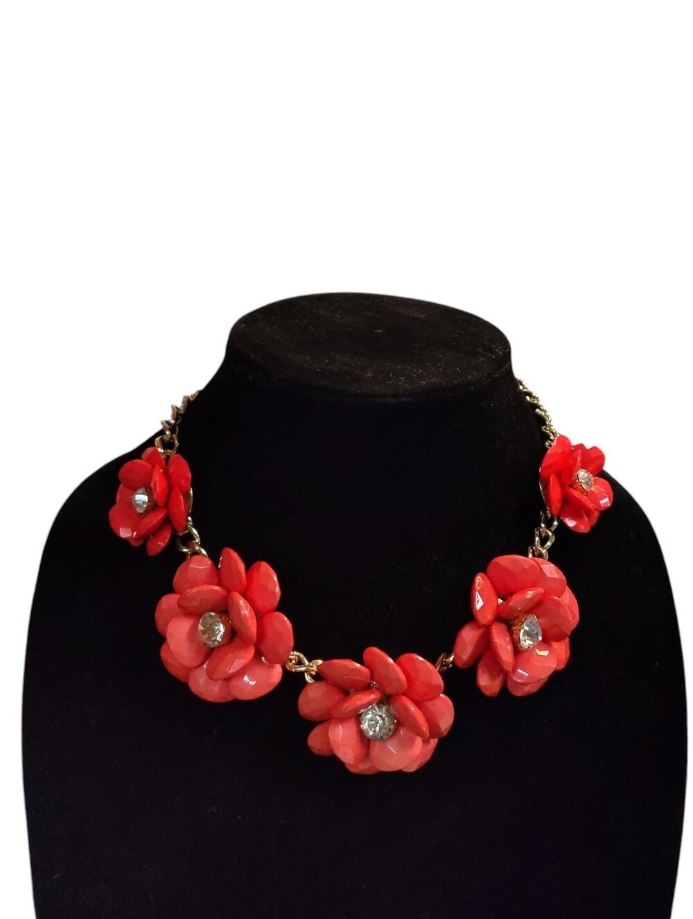 Hot Pink Floral Statement Necklace